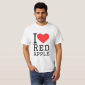 Ik hou van rode appel t-shirt (Voorkant volledig)