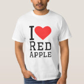 Ik hou van rode appel t-shirt (Voorkant)