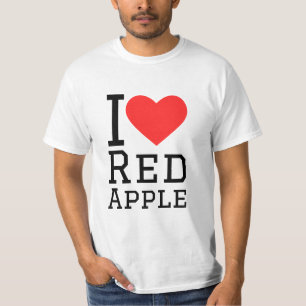 Ik hou van rode appel t-shirt