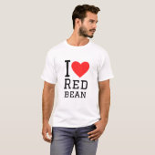 Ik hou van rode boon t-shirt (Voorkant volledig)
