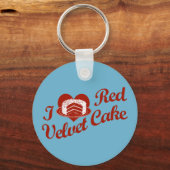 Ik hou van rode fluwelen cake sleutelhanger (Voorkant)