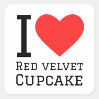Ik hou van rode fluwelen cupcake