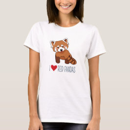 Ik hou van Rode Pandas - Cute Red Panda T-shirt