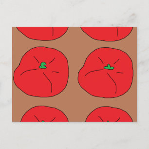 Ik hou van rode sappige tomaten briefkaart