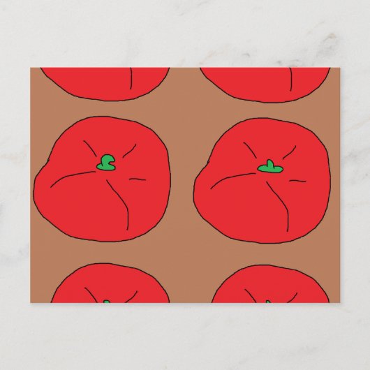 Ik hou van rode sappige tomaten briefkaart (Voorkant)