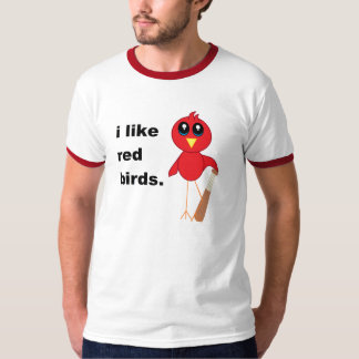 Ik hou van Rode vogels. T-shirt