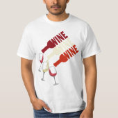 Ik hou van rode witte wijn Mannen vrouwen T-shirt (Voorkant)