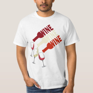 Ik hou van rode witte wijn Mannen vrouwen T-shirt