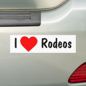 Ik hou van Rodeos Bumpersticker (Op auto)