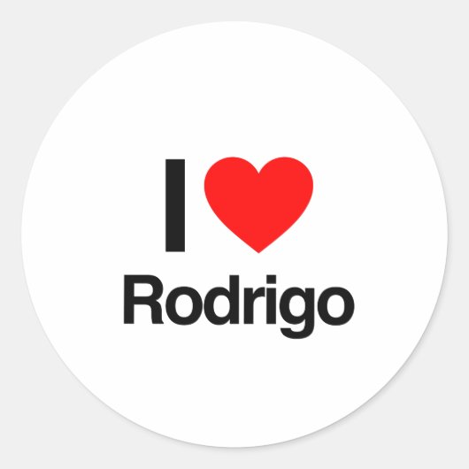 ik hou van rodrigo ronde sticker (Voorkant)