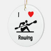 Ik hou van roeien keramisch ornament (Links)