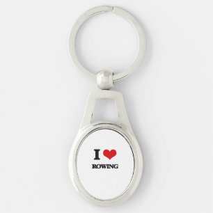 Ik hou van roeien sleutelhanger