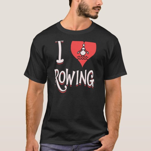 Ik hou van roeien t-shirt (Voorkant)