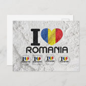 Ik hou van Roemenië Briefkaart (Voorkant / Achterkant)