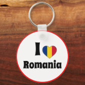Ik hou van Roemenië en Roemeens hart - reizen/spor Sleutelhanger (Voorkant)