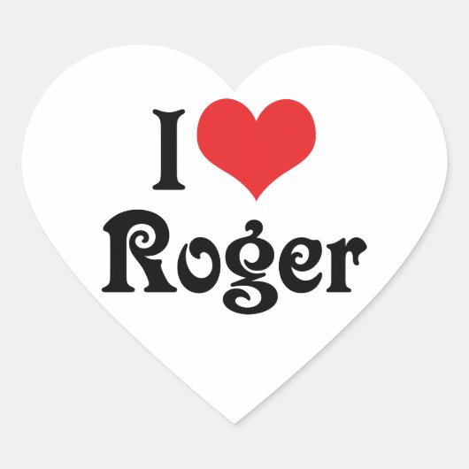 Ik hou van Roger Hart Sticker (Voorkant)