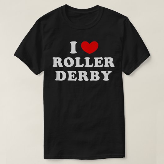 Ik hou van Roller Derby I Heart Roller Derby T-shirt (Design voorkant)