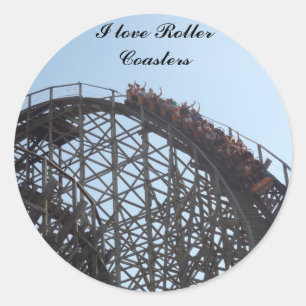 Ik hou van Roller Onderzetters stciker Ronde Sticker