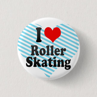 Ik hou van Roller Skating Ronde Button 3,2 Cm