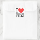 Ik hou van romance film vierkante sticker (Tas)