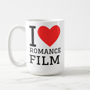 Ik hou van romantische films koffiemok