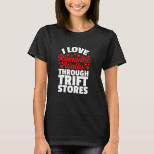 Ik hou van romantische wandelingen door drift wink t-shirt