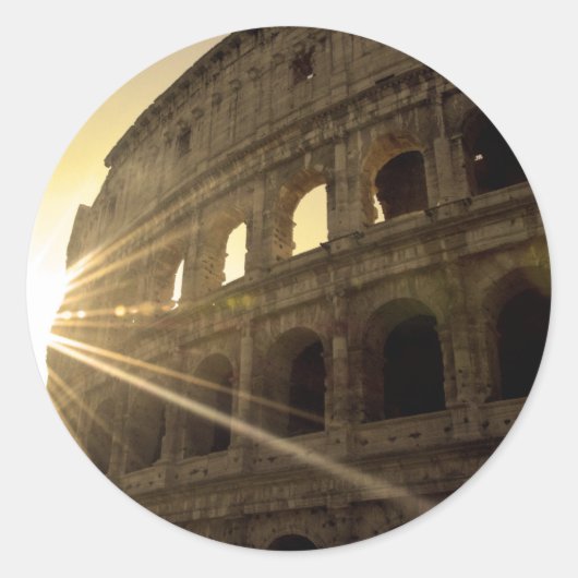 Ik hou van Rome - Colosseum Ronde Sticker (Voorkant)