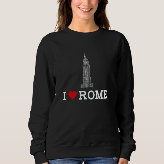 Ik hou van Rome grap grap Empire State grappige gr Trui (Voorkant)