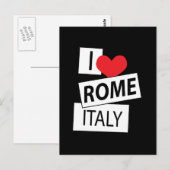Ik hou van Rome Italië Briefkaart (Voorkant / Achterkant)