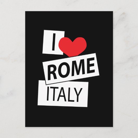 Ik hou van Rome Italië Briefkaart (Voorkant)
