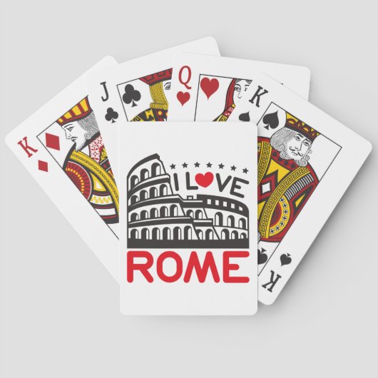 Ik hou van Rome Italië Colosseum Reizen Pokerkaarten (Achterkant)