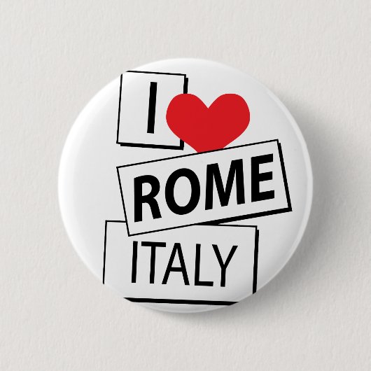 Ik hou van Rome Italië Ronde Button 5,7 Cm (Voorkant)