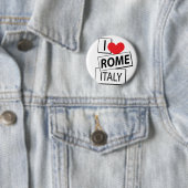 Ik hou van Rome Italië Ronde Button 5,7 Cm (In situ)
