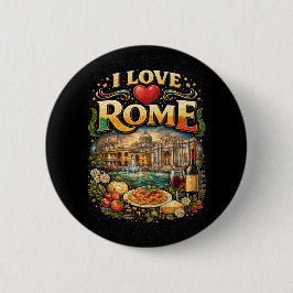 Ik hou van Rome Ronde Button 5,7 Cm