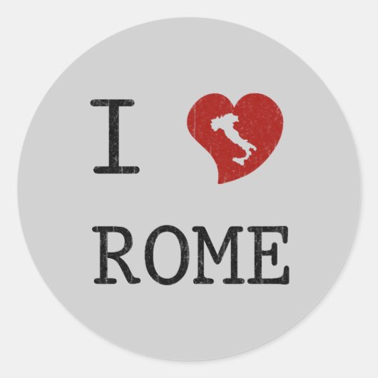 Ik hou van Rome Ronde Sticker (Voorkant)
