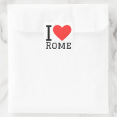 Ik hou van Rome Vierkante Sticker (Tas)