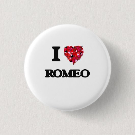 Ik hou van Romeo Ronde Button 3,2 Cm (Voorkant)