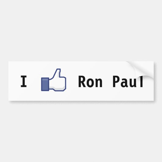 Ik hou van Ron Paul Bumpersticker (Voorkant)