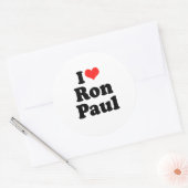 Ik hou van Ron Paul Ronde Sticker (Envelop)