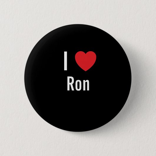 Ik hou van Ron Ronde Button 5,7 Cm (Voorkant)