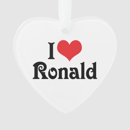 Ik hou van Ronald Ornament (voorkant)