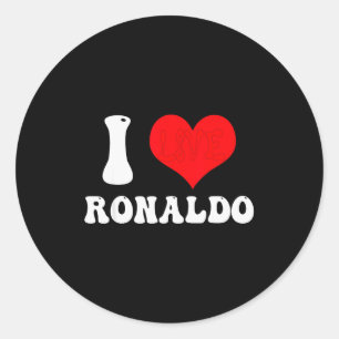 Ik Hou Van Ronaldos Voornaam Groovy Persoonlijk Va Ronde Sticker