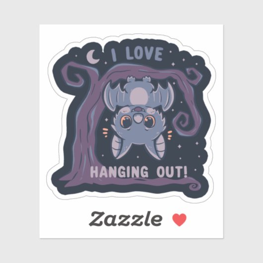 Ik hou van rondhangen sticker (Vel)