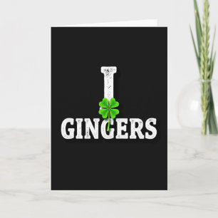 Ik hou van roodharigen Lucky Card Kaart