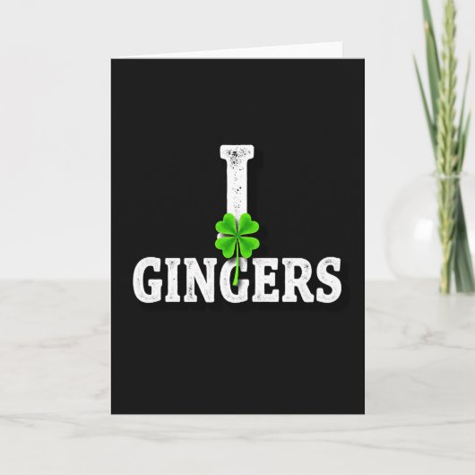 Ik hou van roodharigen Lucky Card Kaart (Voorkant)