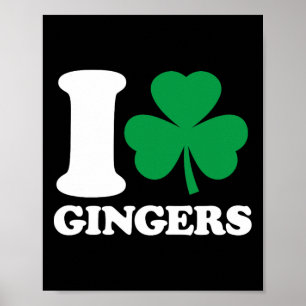 Ik hou van roodharigen - St. Patrick's Day Poster