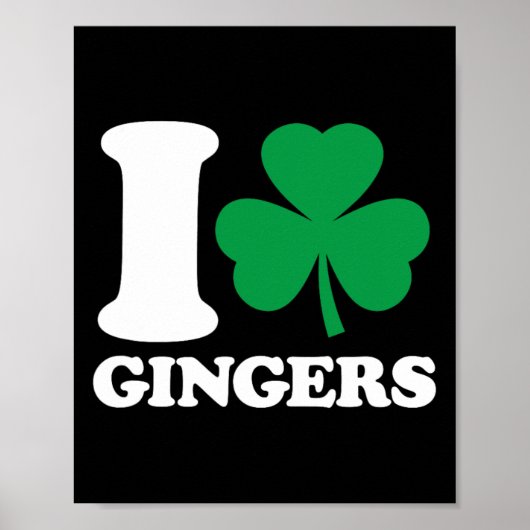 Ik hou van roodharigen - St. Patrick's Day Poster (Voorkant)