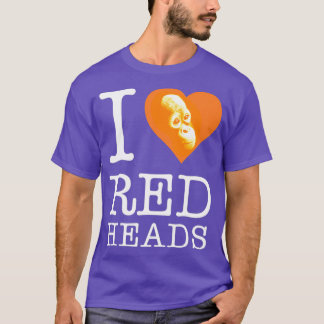 Ik hou van roodharigen t-shirt