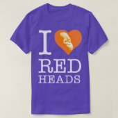 Ik hou van roodhoofden t-shirt (Design voorkant)