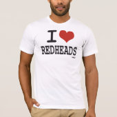 Ik hou van roodhoofden t-shirt (Voorkant)